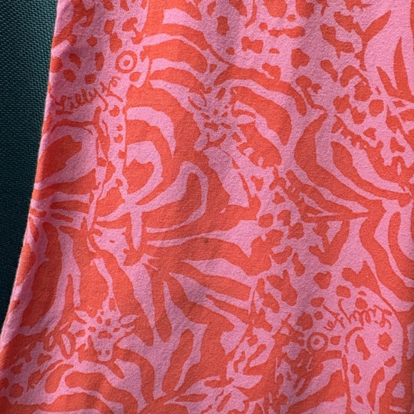 Lilly Pulitzer for Target Giraffe Wide Leg Pants in Pink & White Size XS 4/5 - Picture 5 of 5